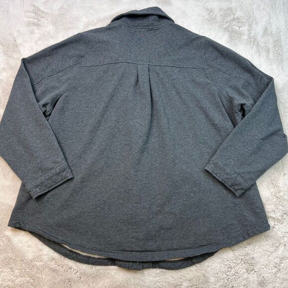 Torrid Shacket Jacket Womens Size 3 Gray Fleece Button Up Stretch Fall Pockets - Picture 9 of 9